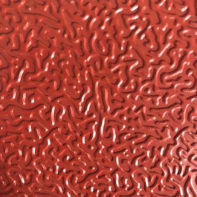 Otomotiv Endüstrisinde Kullanılan Kabartmalı Alüminyum Kırmızı Renkli Plaka 0.50mm * 1250mm Alüminyum Levha