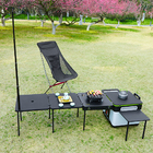 Moveable Outdoor Camping Kitchen With BBQ Grill IGT Table For Camping