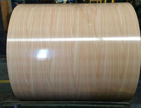 3105 Alaşım Ahşap Deseni PPAL Çatı ve Duvar için Renkli Kaplı Alüminyum Bobine