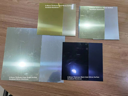 Alaşım 1070 H14 Anodize Alüminyum ayna levhası 0.50mm Kalınlığı Ad levhası yapımı için