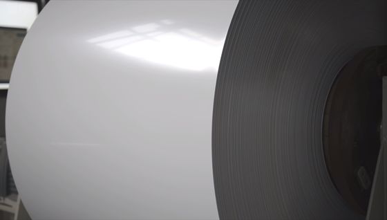 ACP - Alüminyum-plastik Kompozit Panel Alaşımı1100 H14 0.18mm X 1000mm Ral 9016 Renkli Kaplama Alüminyum Yaprak Üretimi İçin