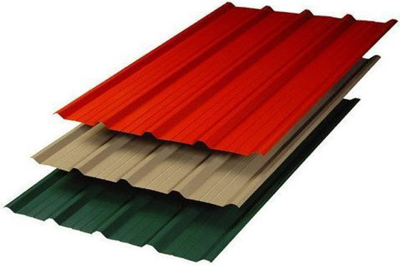 18 Ölçüm x 1000mm Alüminyum Alaşımı 3003 Renkli RAL Dalgalanmış Kaplama Panelli Yapım için Önçe Boyanmış Alüminyum Yaprak