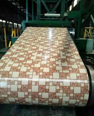 Alaşımlı 3105 Mermer Tasarımlı Desen Kaplamalı Alüminyum Rulo 24Ga X 48 İnç Ön Boyalı Alüminyum Levha Bina Cepheleri İçin