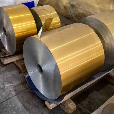 8011 O 0.1mm Dayanıklı yan boyalı Alüminyum Folyo, üretim fırın tepsisi için