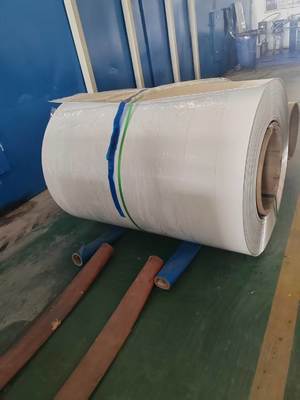Veranda Kapağı için 0.75mm Kalın Alaşım 3105 H24 22 Ölçer Beyaz Renk Yüksek Etkili Ön Boyalı Alüminyum Bobin Pvdf Boya ile