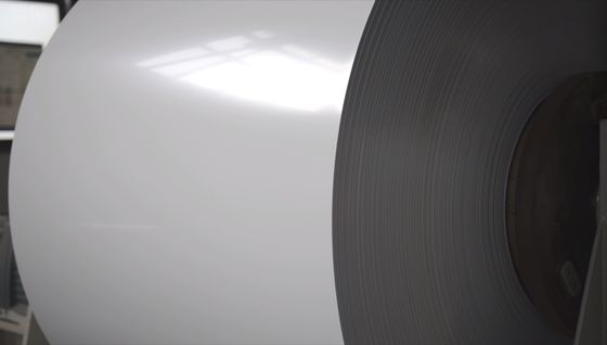 Oluk veya İniş Borusu Yapımı için Beyaz / Beyaz RAL 9010 Renkli - Bobin 3105 H44 Kaplamalı Alüminyum Levha