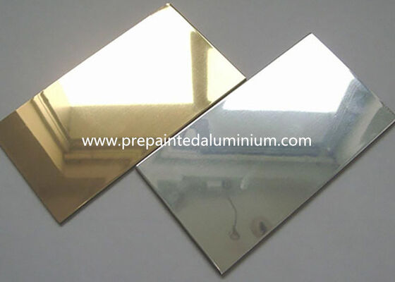 86% Reflective High Gloss Alloy 1085 Thickness 0.50mm Mirror Finish Aluminum Sheet Gold Color Used For Automobile Decoration Panel