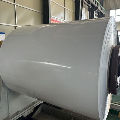 Kalınlık .027x 11 3/4'' genişlik yüksek parlak beyaz alüminyum rulo, 5'' oluk imalatı için