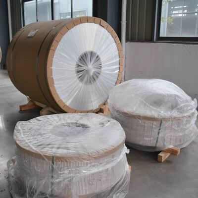 0.027'' x 11.75'' 15'' Boyalı Alüminyum Yağmur Oluk Bobini Beyaz Polyester Kaplamalı Yağmur Hasadı Sistemi İçin