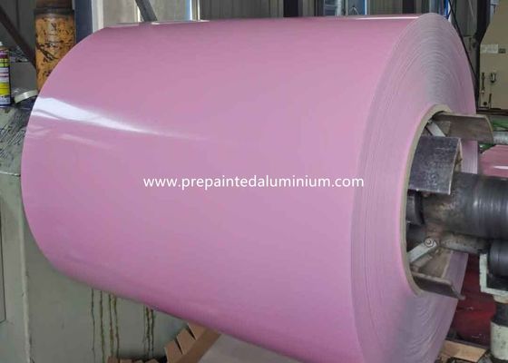 Pembe renk 0.45mm 1200mm Üretim pişirme kazanı için kullanılan önceden boyanmış alüminyum bobini